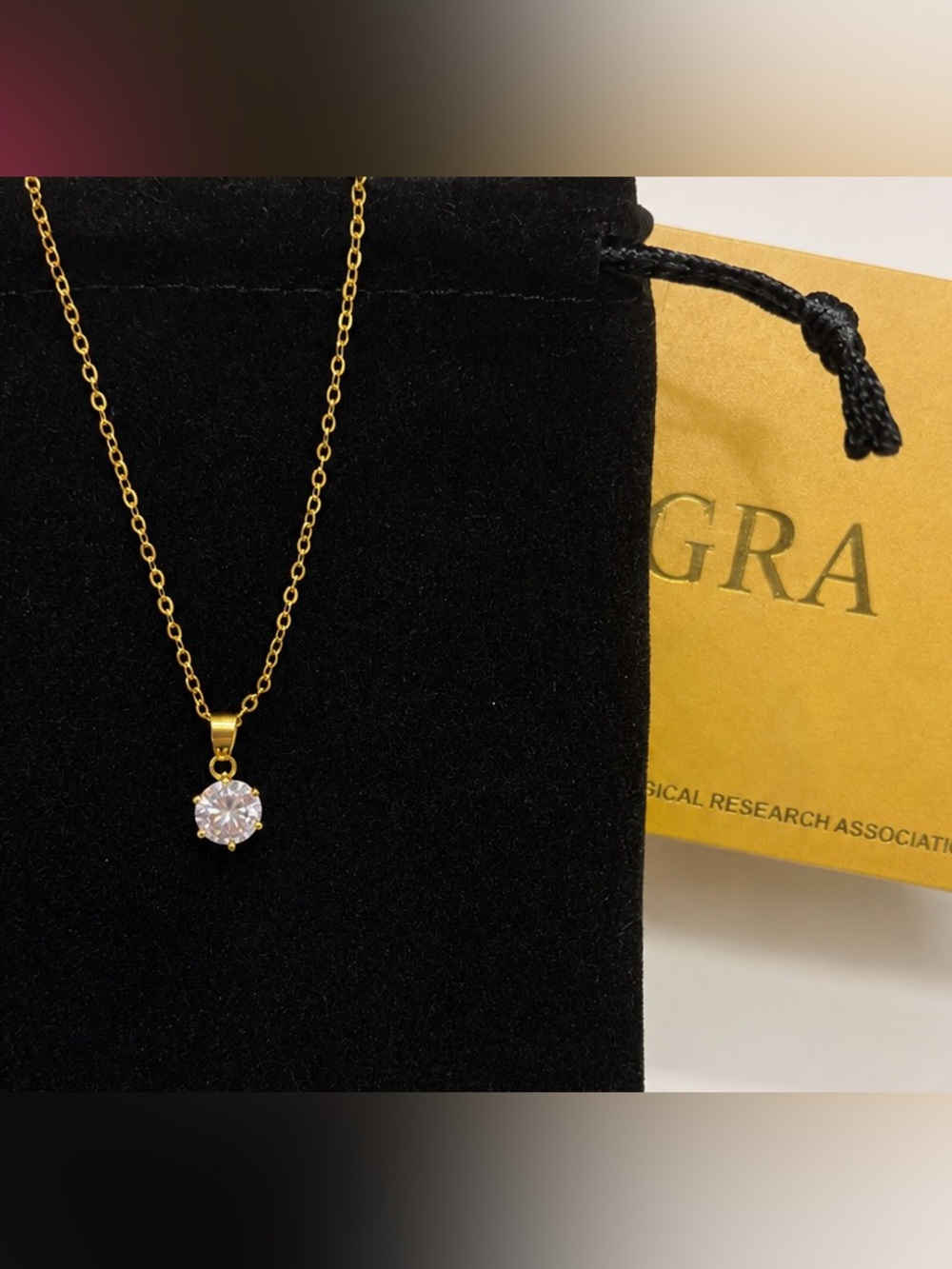 18k Gold-Plated 1 CT Moissanite Pendant Necklace - Elegant Women's Jewelry